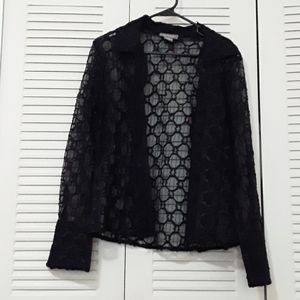 Black lace blouse